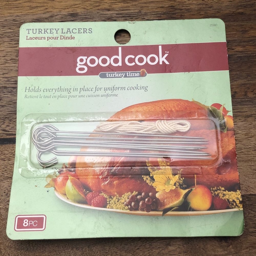 Stainless Steel Turkey Lacers and Twine - White